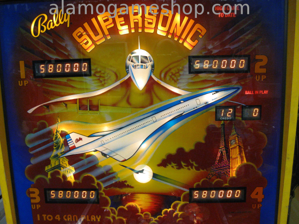 (image for) Supersonic pinball by Bally 1979 - Click Image to Close