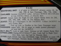 (image for) Taxi Pinball by Williams 1988