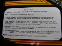 Bad Cats pinball by Williams 1989