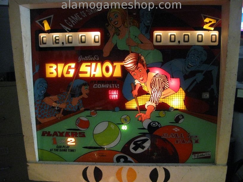 Big Shot pinball by Gottlieb 1973 - Click Image to Close
