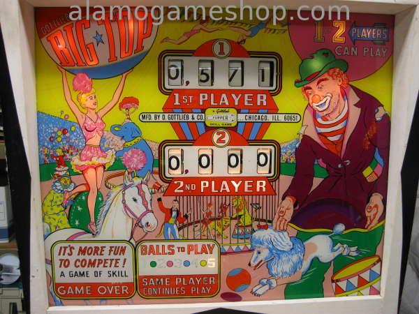 (image for) Big Top pinball by Gottlieb 1964 - Click Image to Close