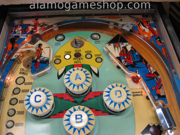 (image for) Bow and Arrow pinball by Bally 1974