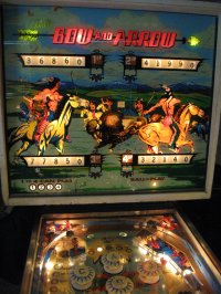 (image for) Bow and Arrow pinball by Bally 1974