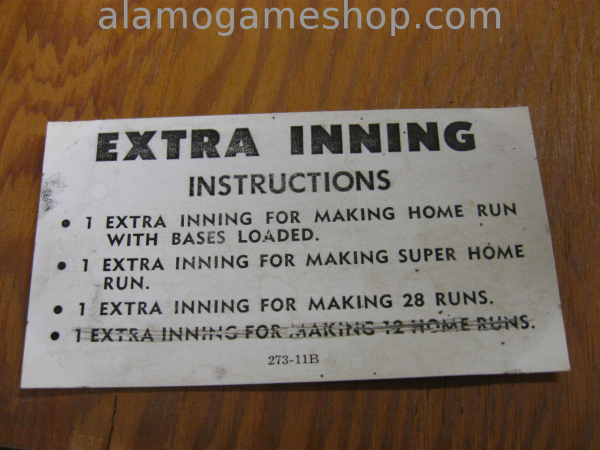 (image for) Extra Inning Baseball by Williams 1962