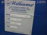 (image for) JokerZ pinball by Williams - 1988