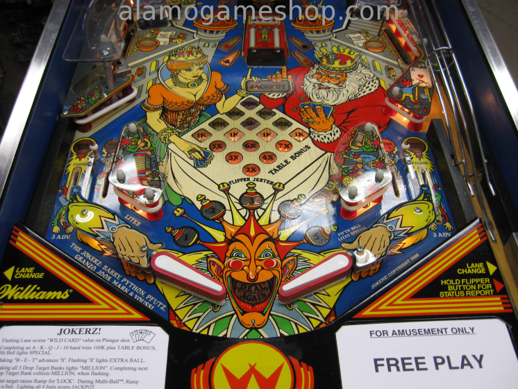 (image for) JokerZ pinball by Williams - 1988