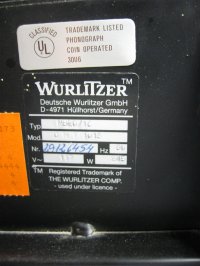 (image for) Wurlitzer OMT 1015 45rpm Jukebox 1989