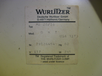 Wurlitzer OMT 1015 45rpm Jukebox 1989