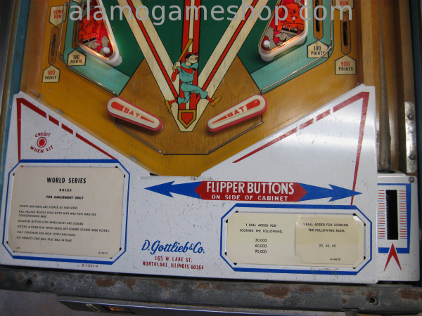 (image for) World Series Pinball by Gottlieb 1972