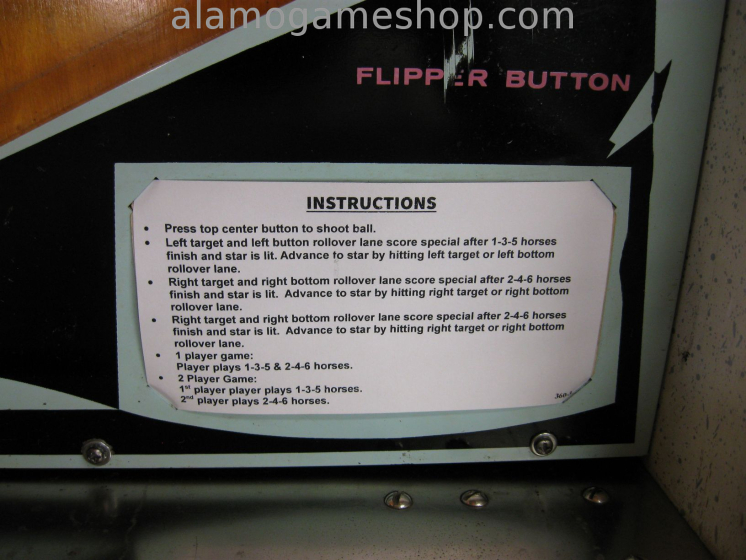 (image for) Hayburners II pinball by Williams 1968
