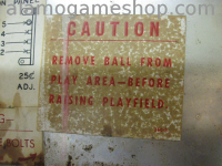 (image for) Hayburners II pinball by Williams 1968