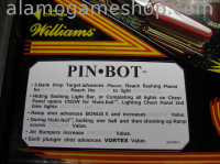 (image for) Pinbot pinball by Williams 1986