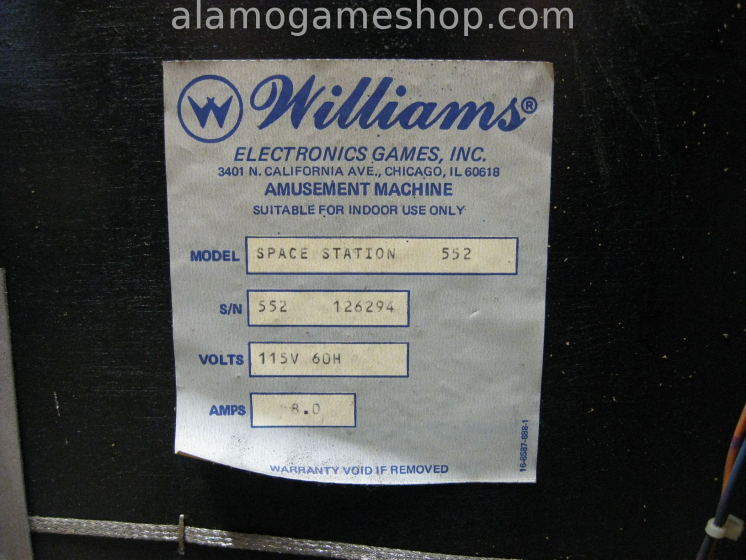 (image for) Space Station pinball by Williams 1987