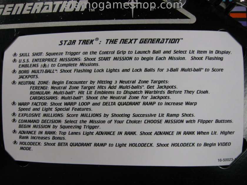 Star Trek Next Generation #2, pinball b - Click Image to Close