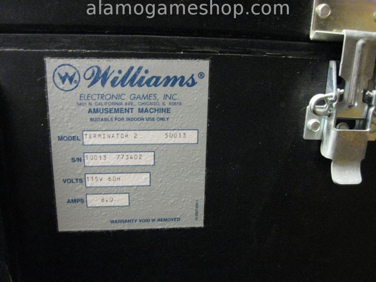 (image for) Terminator 2 pinball by Williams 1991