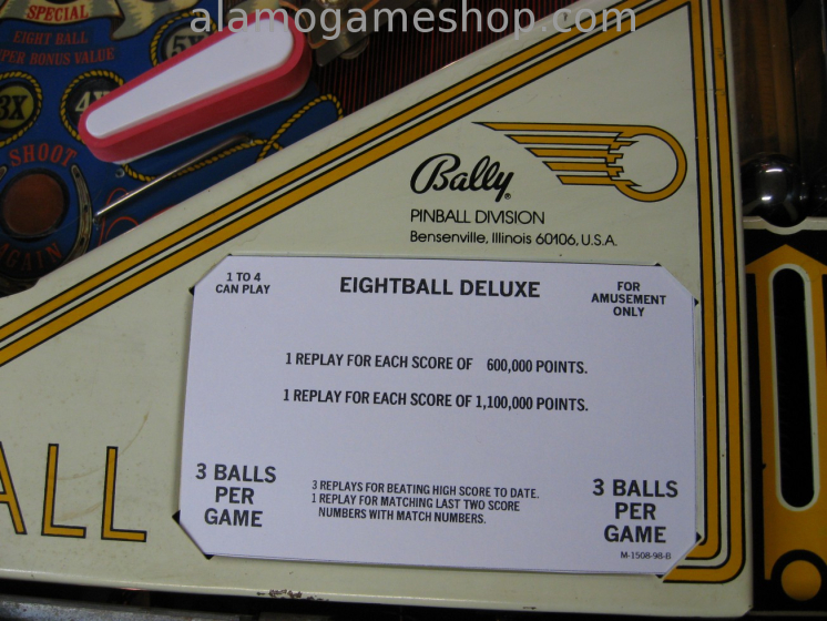 (image for) Eight Ball Deluxe pinball Bally 1984