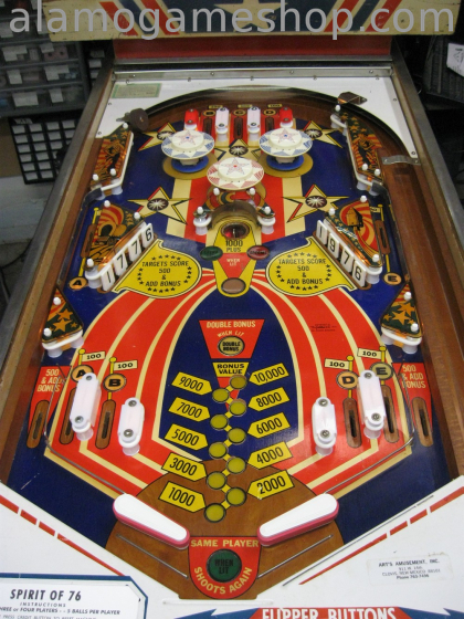 (image for) Spirit of 76 Pinball by Gottlieb 1975