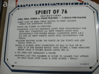 (image for) Spirit of 76 Pinball by Gottlieb 1975
