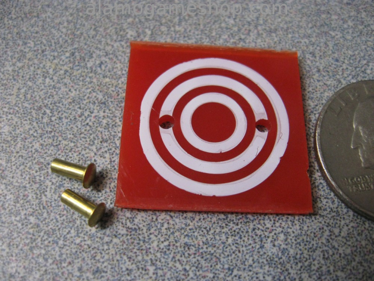 (image for) Red Target with white bullseye rivet on