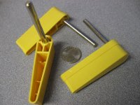 Flipper and shaft assembly - yellow with