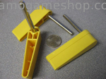 (image for) Flipper and shaft assembly - Yellow no logo