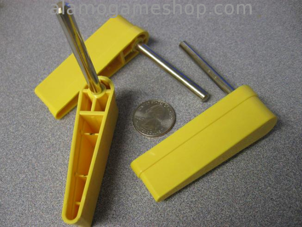 (image for) Flipper and shaft assembly - Yellow no logo - Click Image to Close