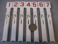 (image for) Drop Target Set 1-7 Red, Gottlieb