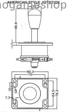 (image for) Joystick, Red, 4 or 8 way