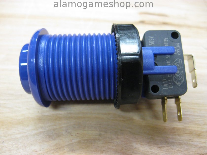 Pushbutton for Arcade Games - Blue - Click Image to Close