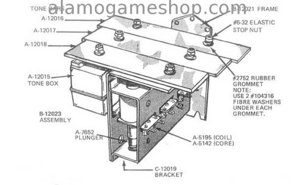 (image for) Chime Unit Rebuild kit, Gottlieb Pinball