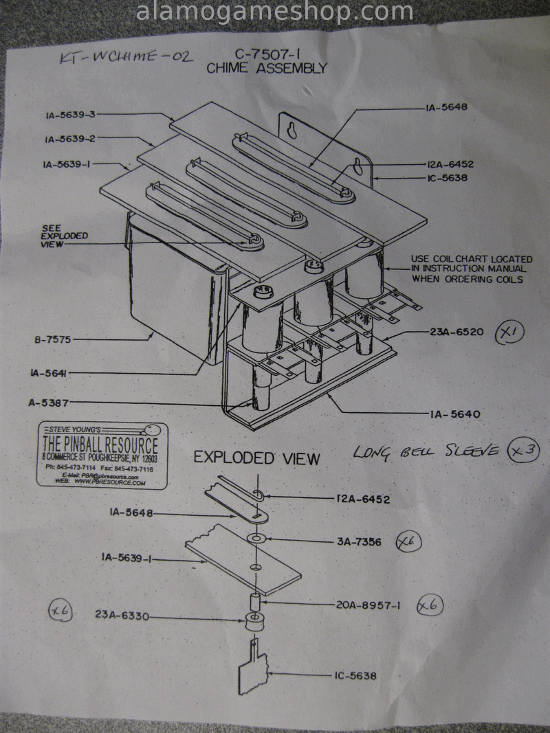 Chime Unit Rebuild kit, Williams Pinball - Click Image to Close