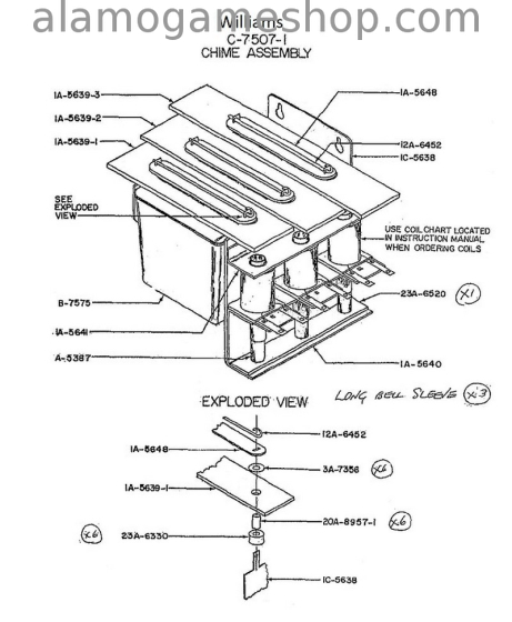 (image for) Chime Unit Rebuild kit, Williams Pinball