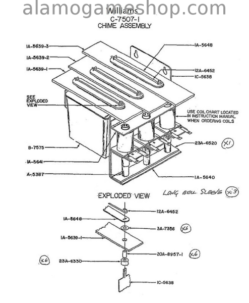 (image for) Chime Unit Rebuild kit, Williams Pinball