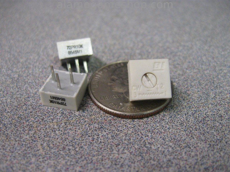 10k ohm Trimpot, horizontal pc mount mini - Click Image to Close