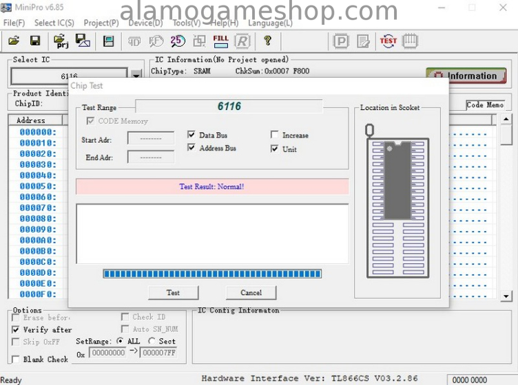 (image for) 2016 16K nMOS Static Ram 2048x8