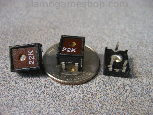 (image for) 22k ohm Trimpot, horizontal pc mount box - Click Image to Close