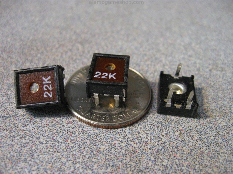 (image for) 22k ohm Trimpot, horizontal pc mount box