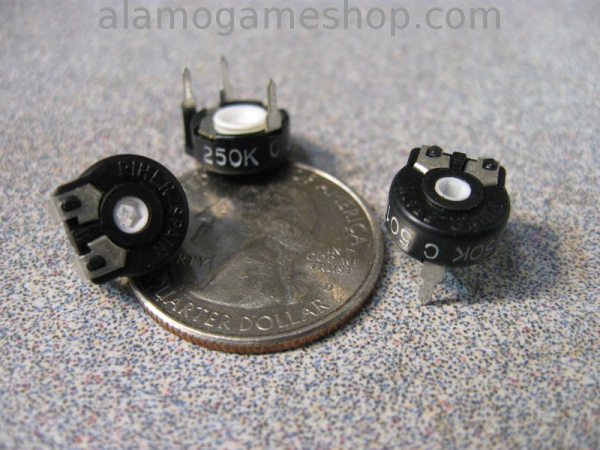 (image for) 250k ohm Trimpot, horizontal pc mount mini - Click Image to Close