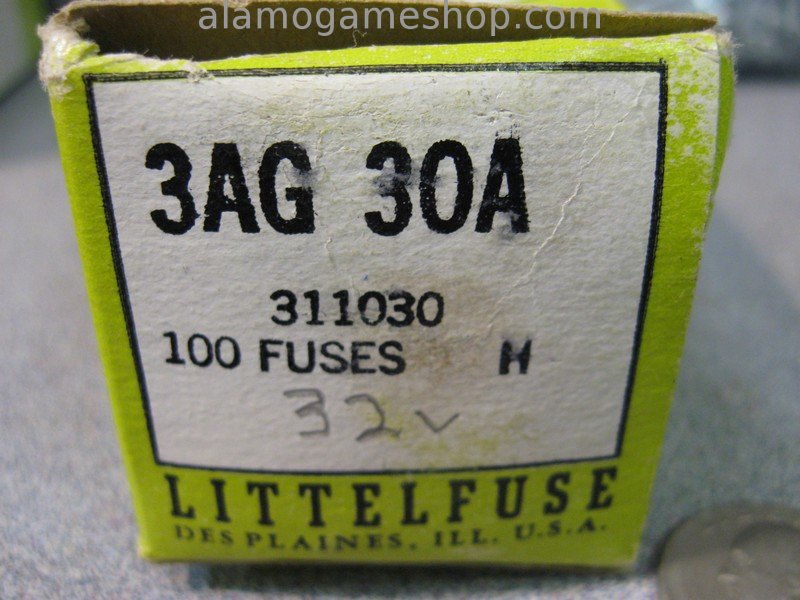 30 Amp Fuse, 3AG Fast Blow 32v - Click Image to Close
