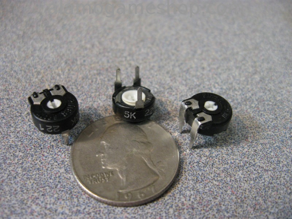 (image for) 5k ohm Trimpot, horizontal pc mount mini - Click Image to Close