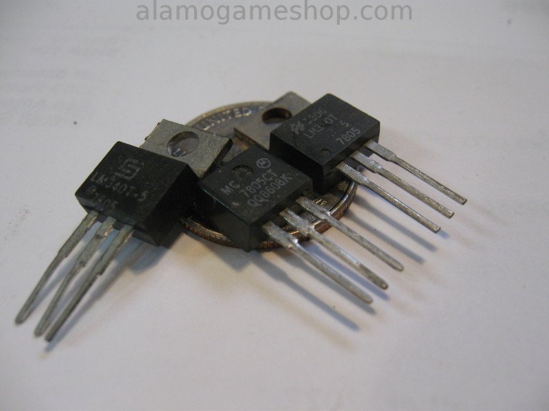7805 Voltage Regulator, 5 volt, 1 amp - Click Image to Close