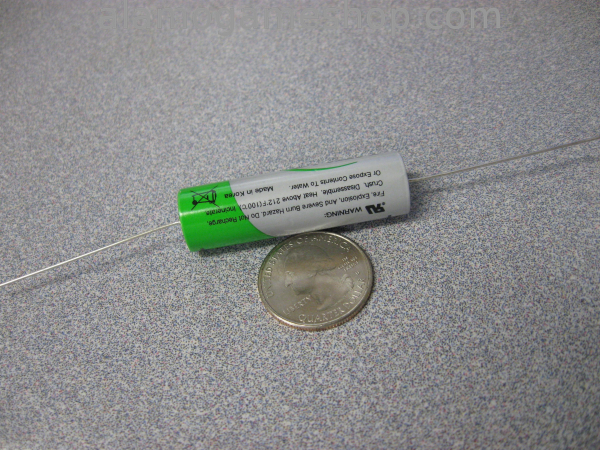 (image for) Battery, 3.6 volt Lithium AA Wire Leads - Click Image to Close