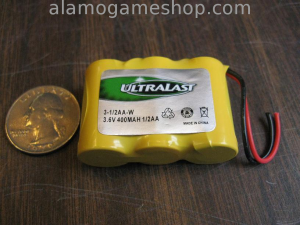 (image for) Battery - NiCad 3.6v 1/2AA 400MA - Click Image to Close