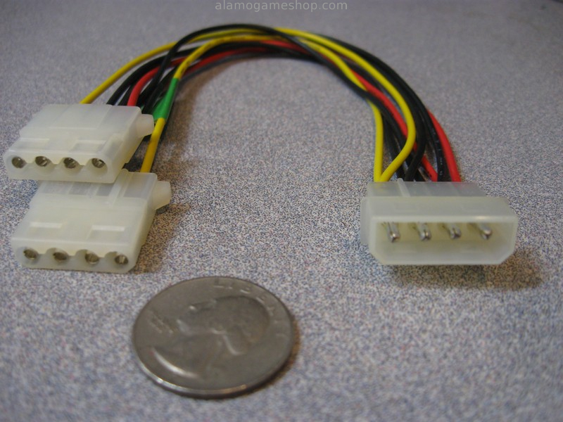 (image for) Cable 4 pin male to 2x 4 pin female, splitter