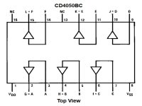 (image for) 4050 IC CMOS Hex Non Inverting Buffer