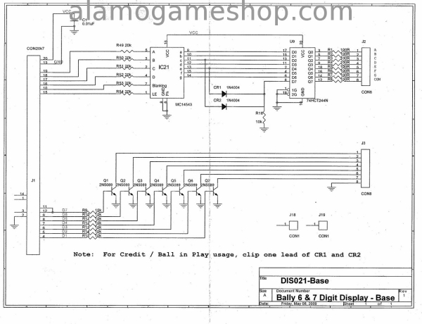 (image for) 6 Digit Replacement LED Display Kit, Bal