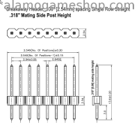 (image for) Header .100 spacing 40 PIN Break Away