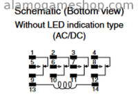 (image for) Relay - 4PDT 240v coil, 5 amp cube