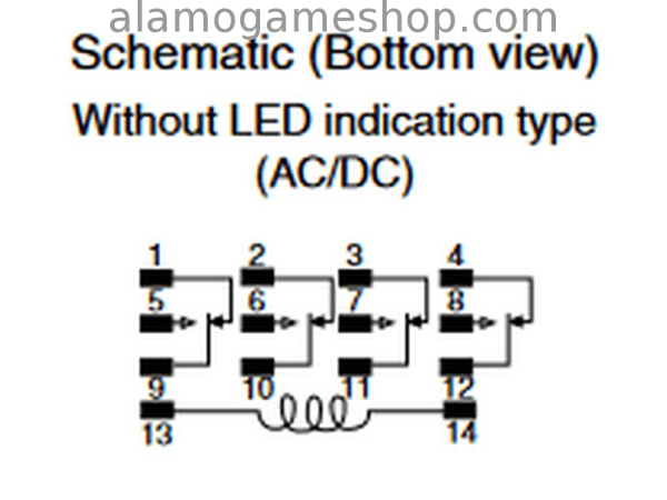 (image for) Relay - 4PDT 240v coil, 5 amp cube