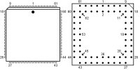 (image for) 68 Pin PLLC socket, thru hole